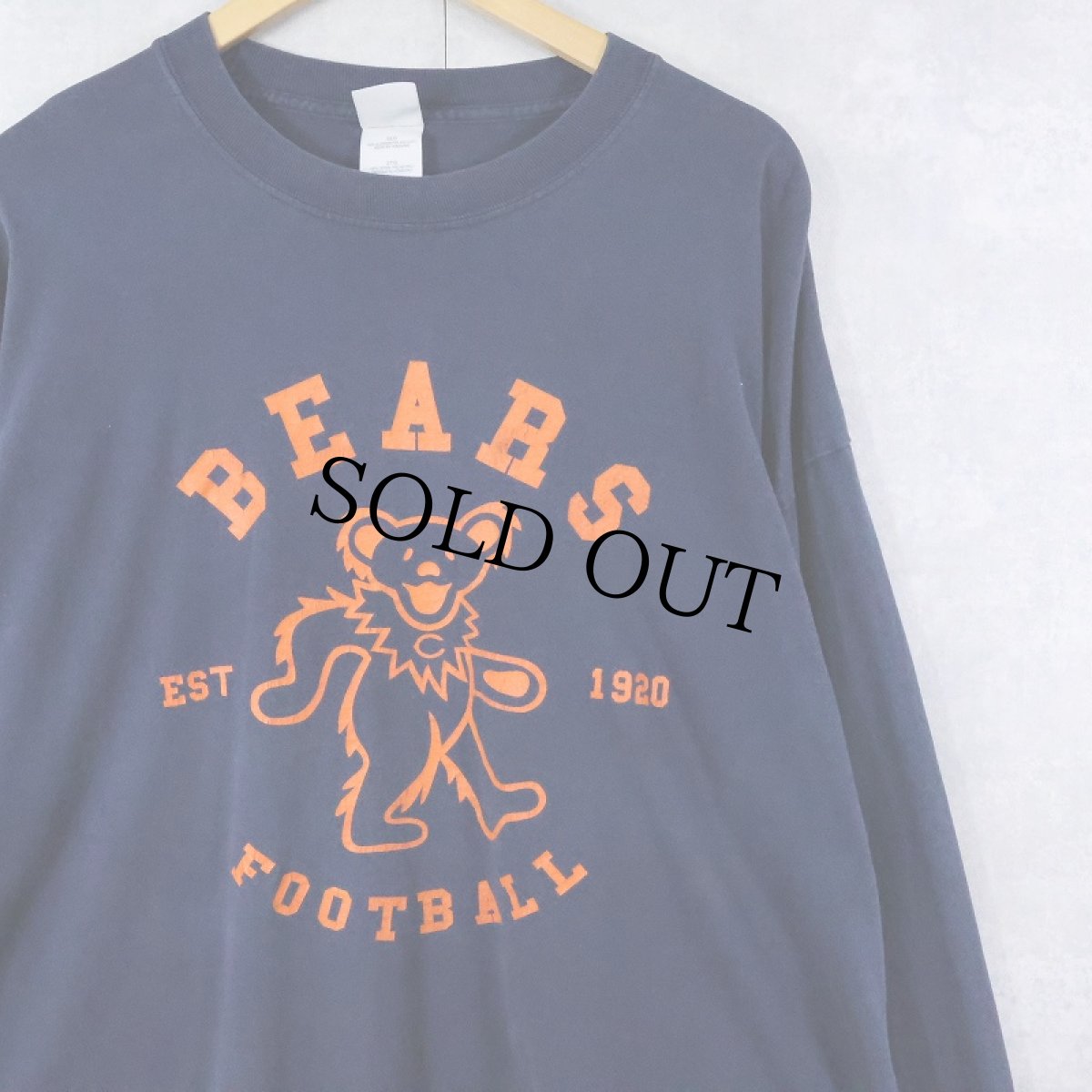 画像1: 2000's GRATEFUL DEAD×CHICAGO BEARS プリントロンT NAVY 2XL (1)