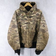 画像1: 80〜90's Carhartt ダックハンターカモ柄 ダックアクティブパーカー (1)