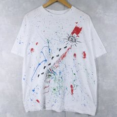 画像1: 90's "JOURNEY WITH JESUS VBS 1999" ペンキペイント ジーザスプリントTシャツ XL (1)