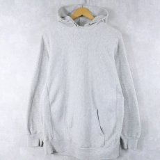 画像1: 80's LANDS'END by Champion REVERSE WEAVE USA製 目無し スウェットフーディ L (1)