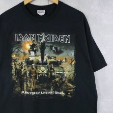 画像1: 2000's IRON MAIDEN "A MATTER OF LIFE AND DEATH" ヘヴィメタルバンド アルバムプリントTシャツ BLACK XL (1)
