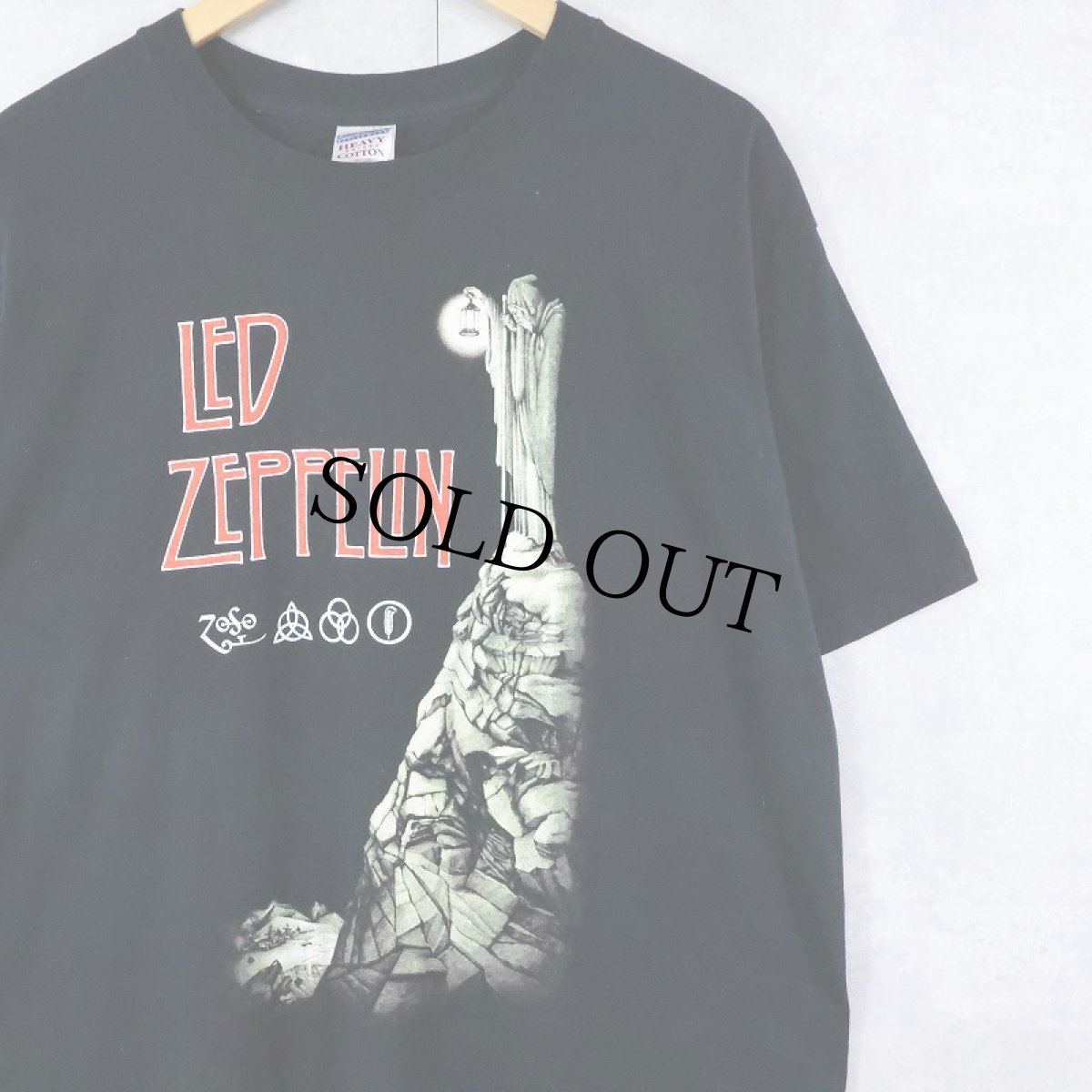 画像1: 2000's LED ZEPPELIN "The Hermit" ロックバンドプリントTシャツ BALCK L (1)