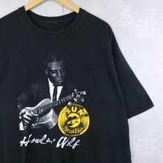 画像1: Howlin' Wolf "SUN Studio" ブルースシンガープリントTシャツ BLACK  (1)