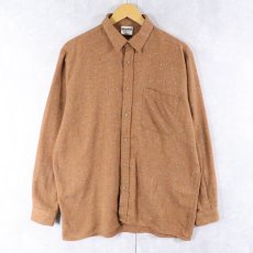 画像1: 80〜90's Damart カラーネップ混 ウールシャツ (1)