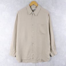 画像1: CHICO'S DESIGN 無地リネンシャツ SIZE2 (1)