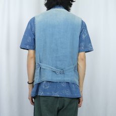 画像3: Ralph Lauren RRL 刺し子 インディゴベスト XL (3)