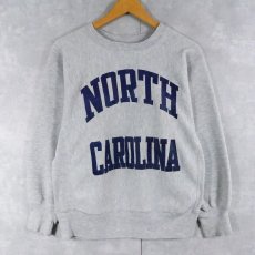 画像1: 80's Champion REVERSE WEAVE USA製 トリコタグ "NORTH CAROLINA" プリントスウェット M (1)