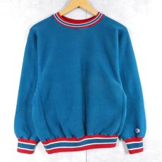 画像1: 90's Champion REVERSE WEAVE USA製 リブライン 目無しスウェット M (1)