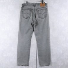 画像2: 90's Levi's 501 USA製 先染め プラックデニムパンツ W33 (2)