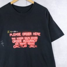 画像1: Cactus Jack × McDonald's "ORDER HERE" ヒップホップTシャツ BLACK L (1)