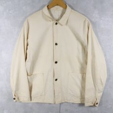 画像1: 40's ホワイトコットンツイル カバーオール (1)