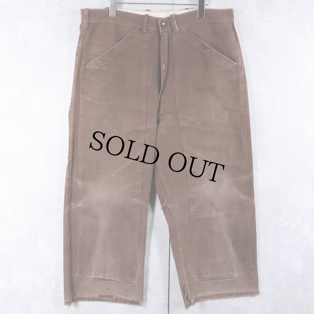 画像1: 50's CORCORAN ダブルニー カットオフ ダックパンツ W36 (1)