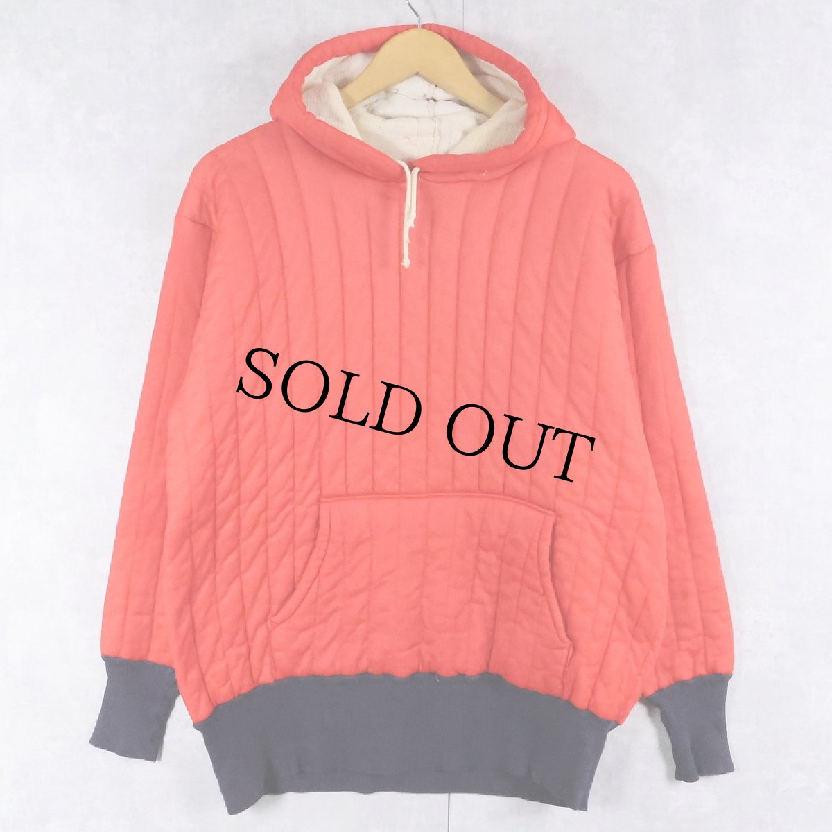 画像1: 50〜60's UNKNOWN 裏サーマル キルティングスウェットフーディー (1)