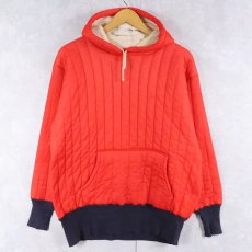 画像1: 50〜60's UNKNOWN 裏サーマル キルティングスウェットフーディー (1)