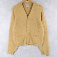 画像1: 60's Cobb Hill アクリル×モヘアニットカーディガン M (1)