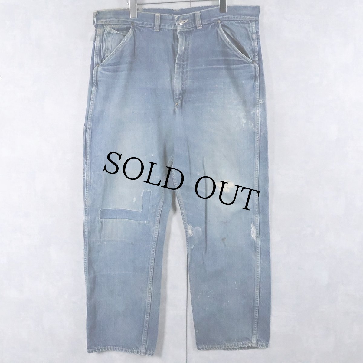 画像1: 60's CAN'T BUST'EM デニムペインターパンツ W37 (1)