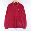 たむ　希少　８０ｓ　フランス製　ラコステ　長袖ポロシャツ　フレラコ　６ 70s 70年代 80s 80年代 ケミカルラコステ フレラコ フランス製 えんじ