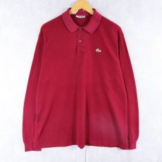 画像1: 70〜80's CHEMISE LACOSTE FRANCE製 ロゴワッペン 鹿の子ポロシャツ SIZE8 (1)