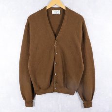 画像1: 60's ROBERT BRUCE USA製 アルパカニットカーディガン L (1)