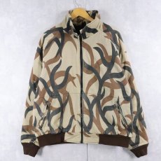 画像1: 80's ASAT トライバルカモ キルティングライナー ジップジャケット L (1)