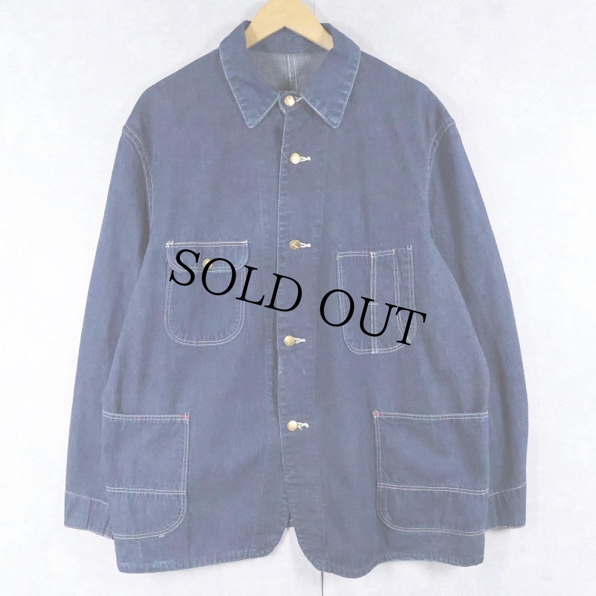 画像1: 50's UNKNOWN デニムカバーオール (1)