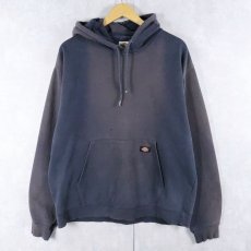 画像1: Dickies 無地 フェードスウェットフーディー NAVY XL (1)