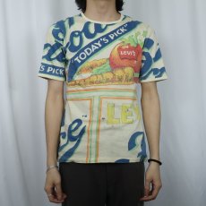 画像3: 70's Levi's "FRESH PRODUCE" 大判 染み込みプリントTシャツ M (3)