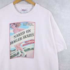 画像1: 90's MAXWELL BODENHEIM "NAKED ON ROLLER SKATES" ポスタープリントTシャツ XL (1)