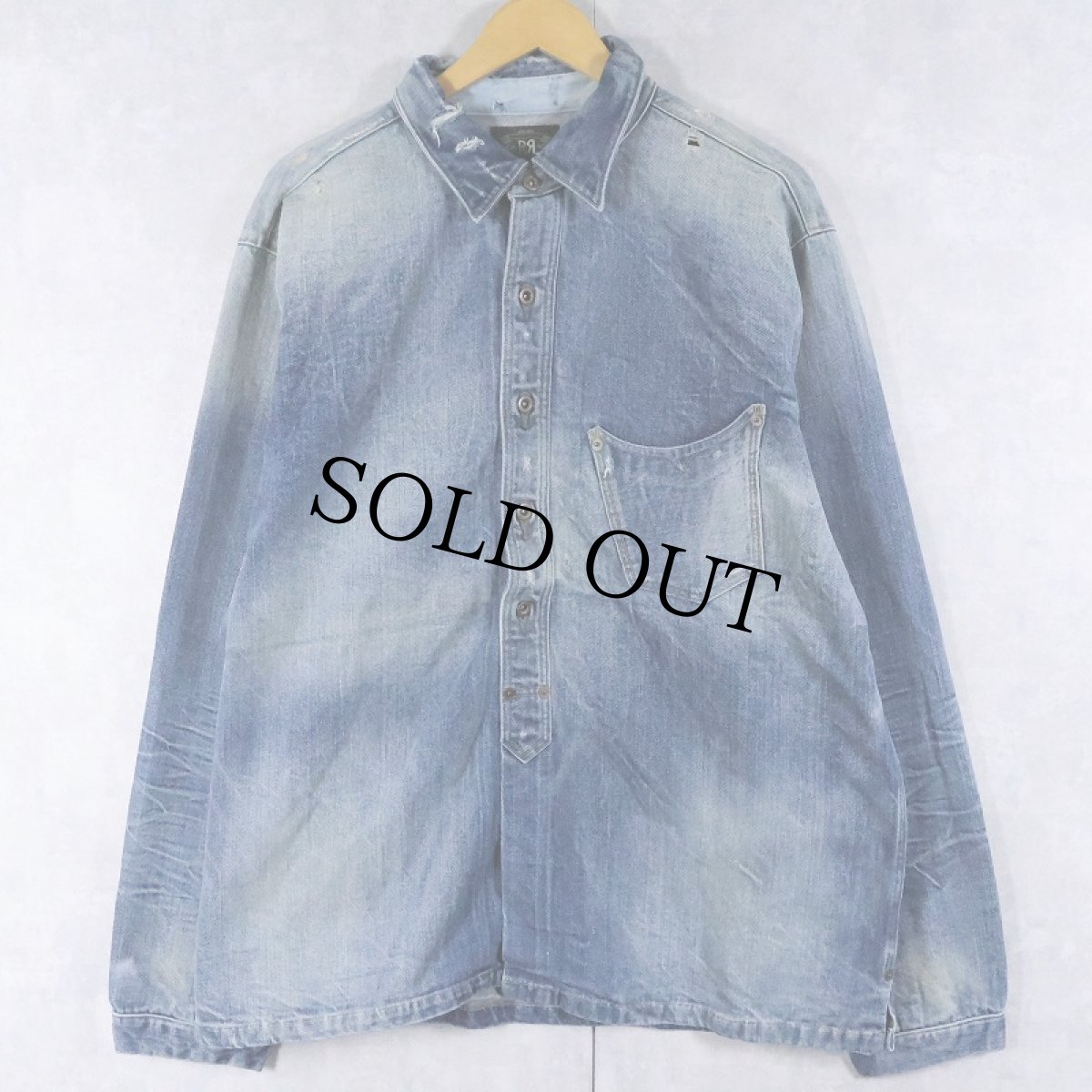 画像1: Ralph Lauren RRL デニムカバーオール XXL (1)