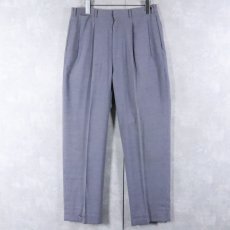 画像3: 50's カスリ柄 2タックスラックス W31 (3)