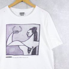 画像1: 90's WILD WOOD PRODUCTIONS USA製 "ROXΑΝΝΑ ΒΙΚADOROFF" アートプリントTシャツ L (1)