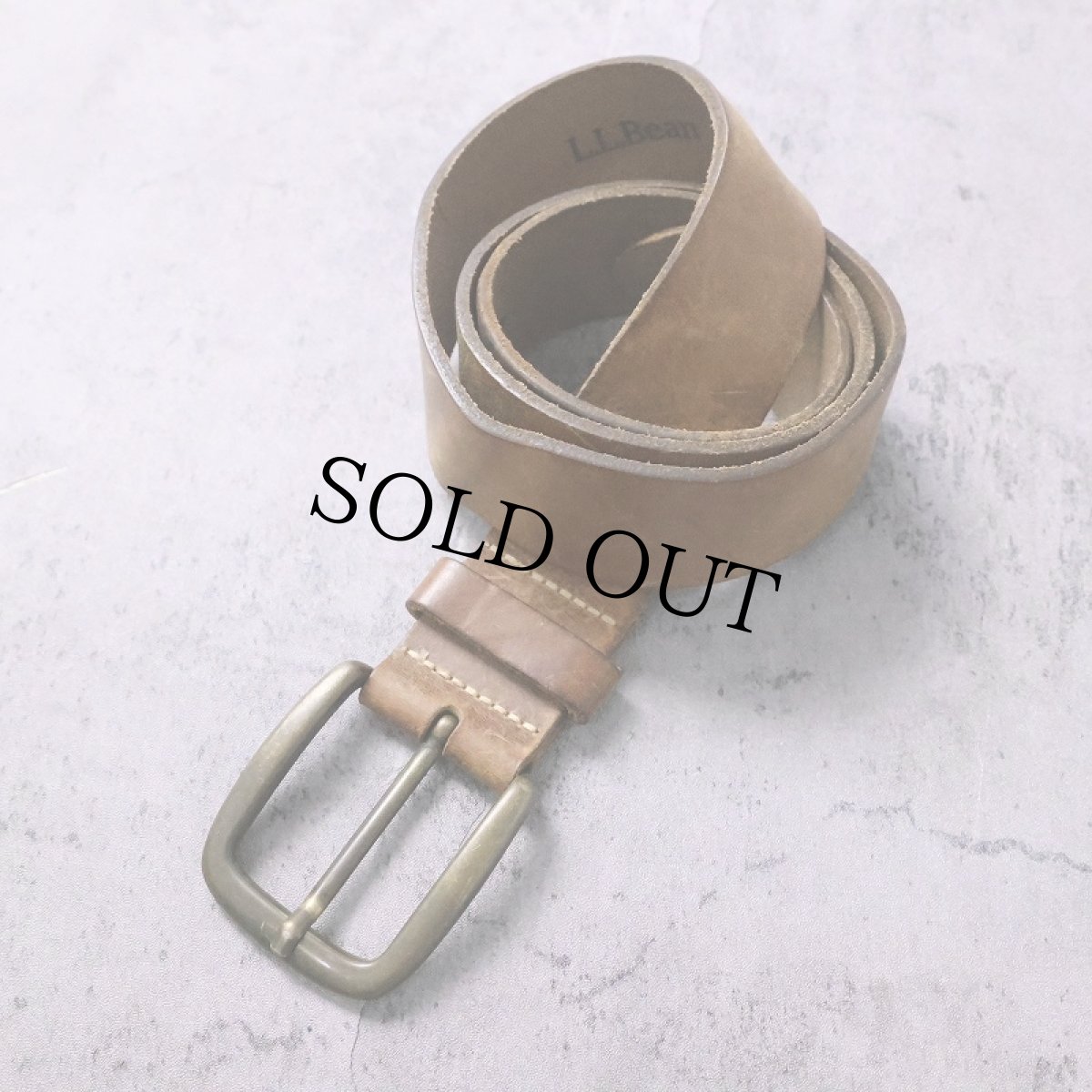 画像1: L.L.Bean UK製 レザーベルト (1)