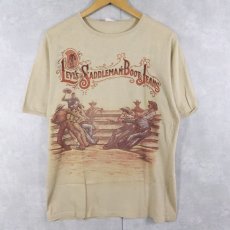 画像2: 70's Levi's "Saddleman Boot Jeans" 染み込みプリントTシャツ L 袋付き DEADSTOCK (2)