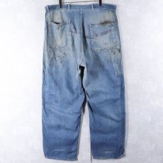 画像2: 40's〜 DUBBLE WARE ダブルニーデニムペインターパンツ W39 (2)