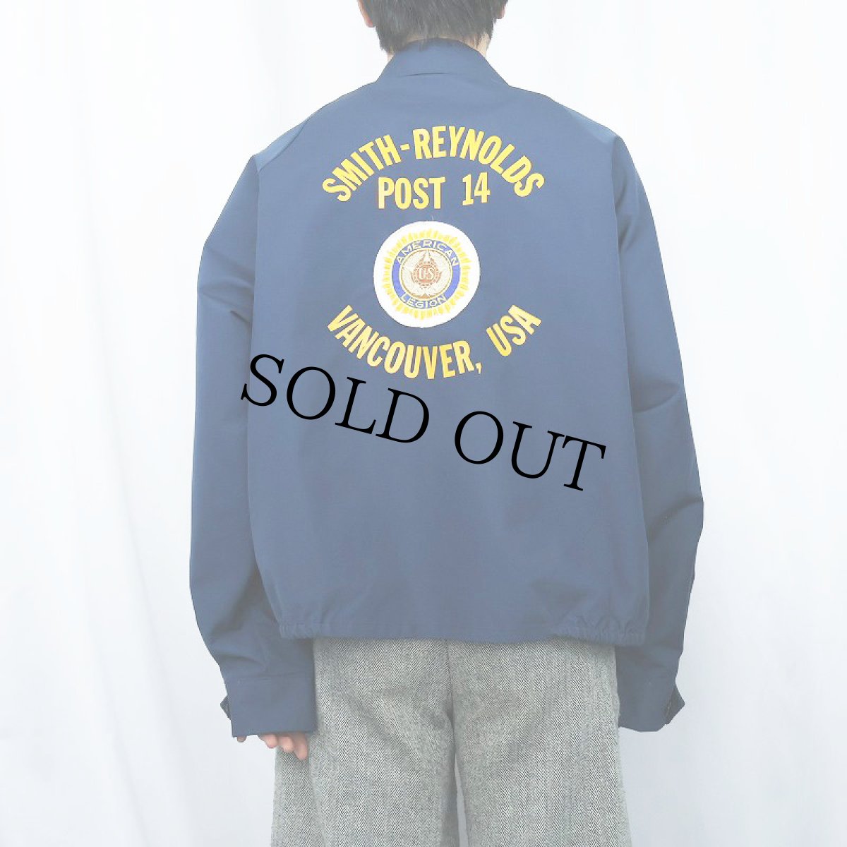 画像4: 70's AMERICAN LEGION パッチ付き スイングトップ NAVY (4)