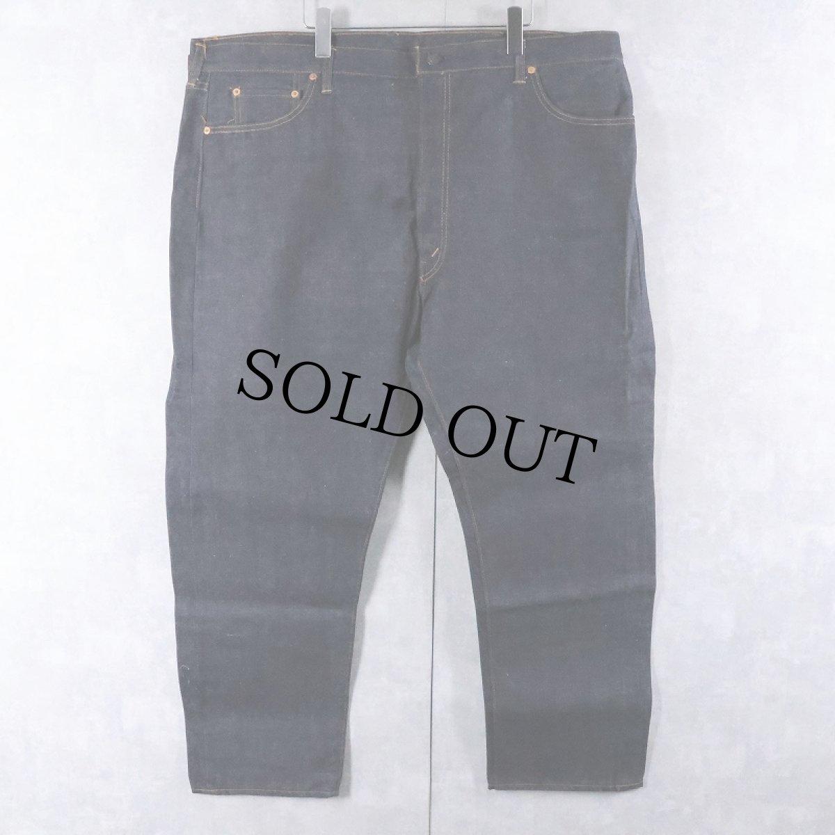 画像2: 60's LEVI'S 505-0217 BIGE F-TYPE デニムパンツ 大文字表記 W46 DEADSTOCK (2)