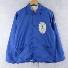 画像1: 70's EMPIRE Sporting Goods "INDOOR TRACK CHAMPS" ウイングフット フロッキープリント ナイロンコーチジャケット S (1)