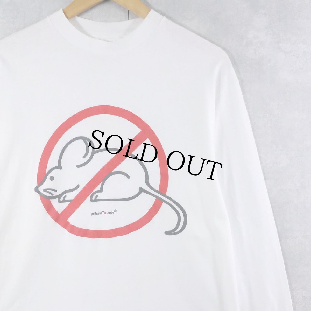 画像1: 80〜90's USA製 MicroTouch ネズミプリントロンT L (1)