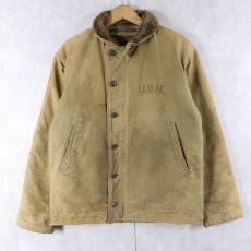 画像1: 40's U.S.NAVY N-1 デッキジャケット (1)