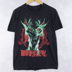 画像1: 80's SLAYER "ROOT OF ALL EVIL" スラッシュメタル・バンド ツアーTシャツ BLACK (1)