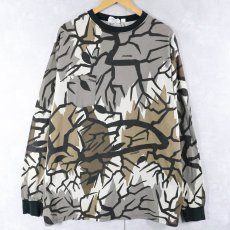 画像1: 90's PREDATOR CAMOUFLAGE USA製 プレデターカモ柄 ロンT XXL (1)