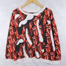 画像1: 80's THE ROLLING STONES ロックバンド 総柄スウェット (1)
