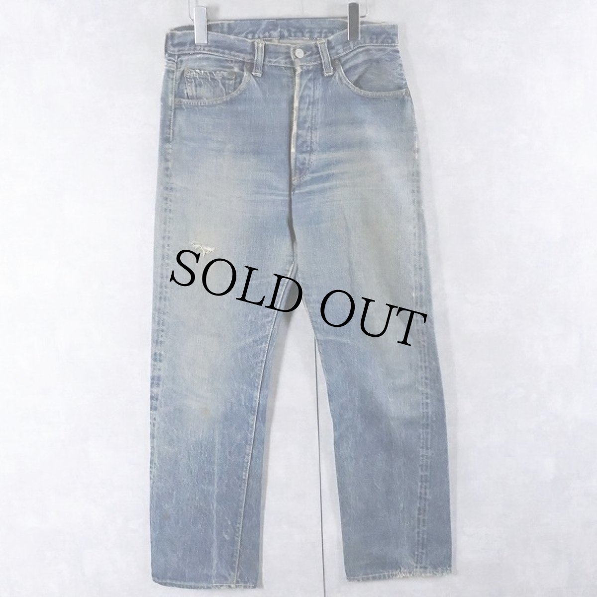画像1: 50?60's LEVI'S 501XX "ギャラ入り&オフセット" 紙パッチ デニムパンツ W32 (1)