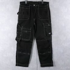 画像2: JMP WEAR ダブルニー カーゴパンツ BLACK W36 (2)