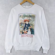画像1: 80's RENOIR USA製 "Two Sisters (On the Terrace)" アートプリントスウェット L (1)