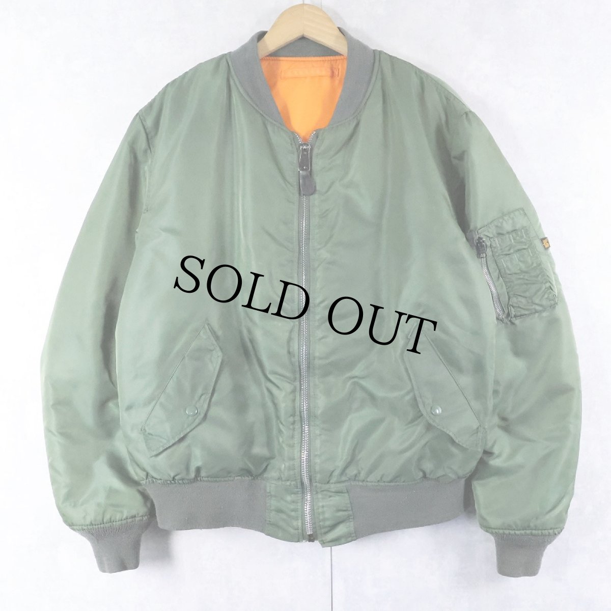 画像1: 民間品 90's ALPHA INDUSTRIES, INC MA-1 フライトジャケット X-LARGE TALL (1)