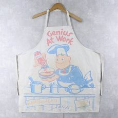 画像1: 50〜60's "Genius At Work" コットンプリントエプロン (1)