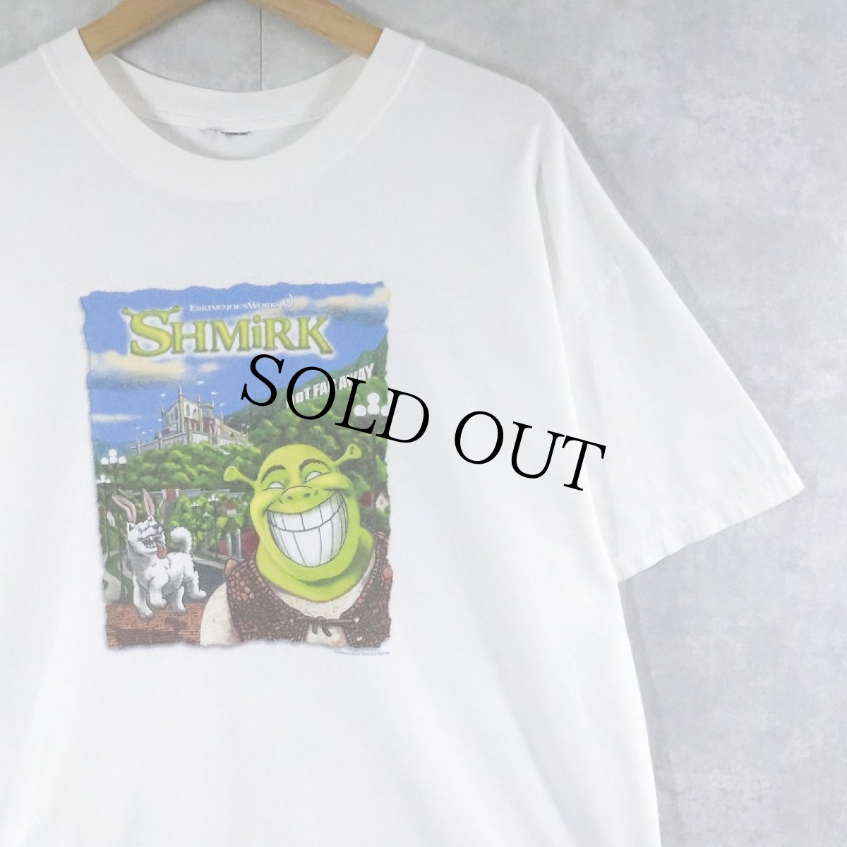 画像1: 2000's ESKIMOJOE'S WORKS "SHIMiRK" キャラクターパロディプリントTシャツ (1)