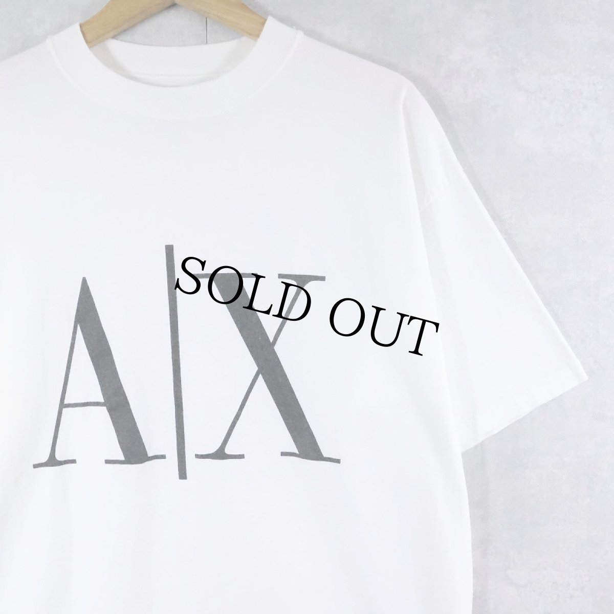 画像1: 90's ARMANI EXCHANGE USA製 "A/X" ロゴプリントTシャツ L (1)