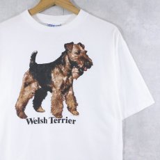 画像1: 90's USA製 "Welsh Terrier" 犬プリントTシャツ L (1)